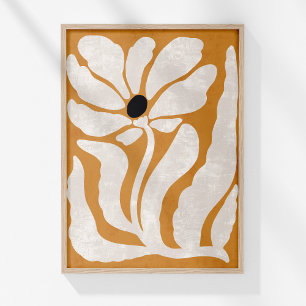 Affiche Super Burnt Orange Beige Abstrait Flower Wall Art
