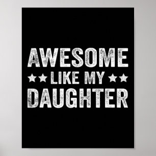 Affiche Super Comme Ma Fille Fête des pères
