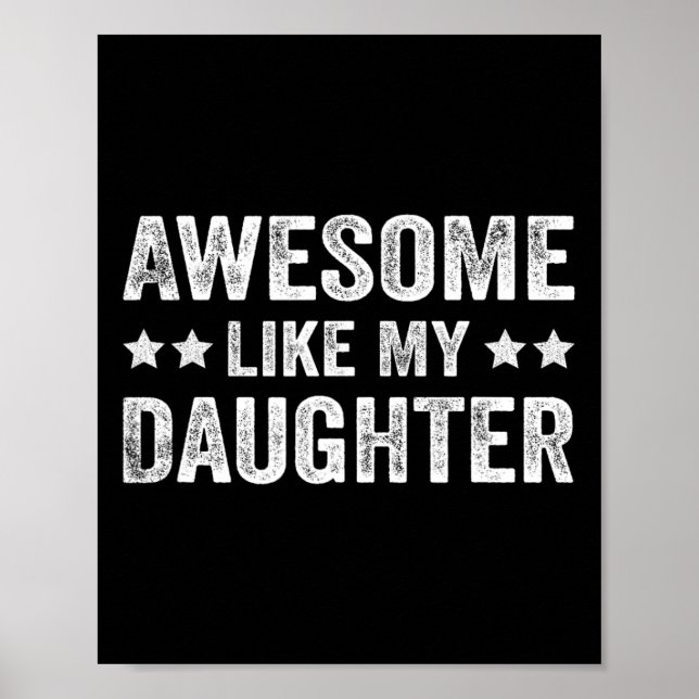 Affiche Super Comme Ma Fille Fête des pères (Devant)