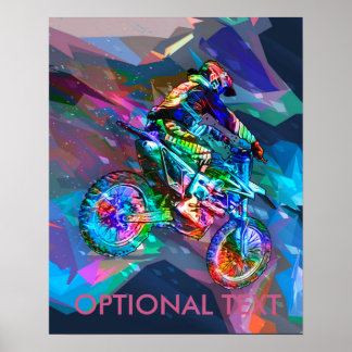 Affiche Super Crayon Colour Dirt Vélo Downhill