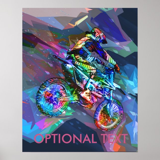 Affiche Super Crayon Colour Dirt Vélo Downhill (Devant)