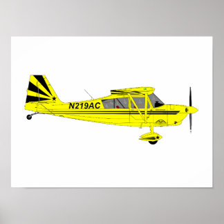 Affiche Super Décathlon jaune Art mur d'avion