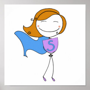Affiche Super Girl Redhead