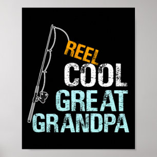 Affiche Super Grand-Père Cool Cadeau de la petite-fille Gr