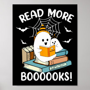 Affiche Super Halloween Ghost Lire plus Livres Libraria