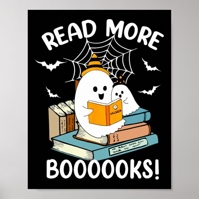 Affiche Super Halloween Ghost Lire plus Livres Libraria (Devant)