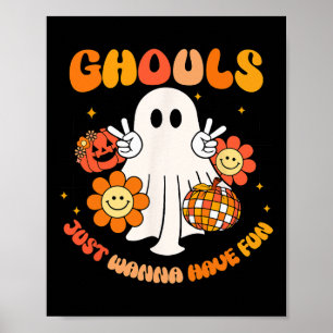 Affiche Super Halloween Ghouls veut juste avoir une danse