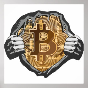 Affiche Super héros Bitcoin