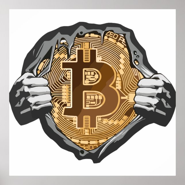 Affiche Super héros Bitcoin (Devant)