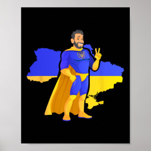 Affiche Super Héros Ukrainien - Superhero Ukrainien - Cart