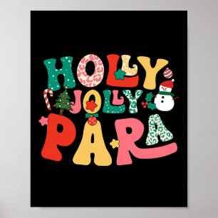 Affiche Super Holly Xmas Jolly Para Joyeuses Vibes de Noël
