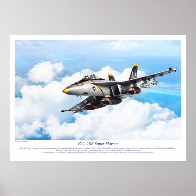 Affiche "Super Hornet F/A-18F" (Devant)
