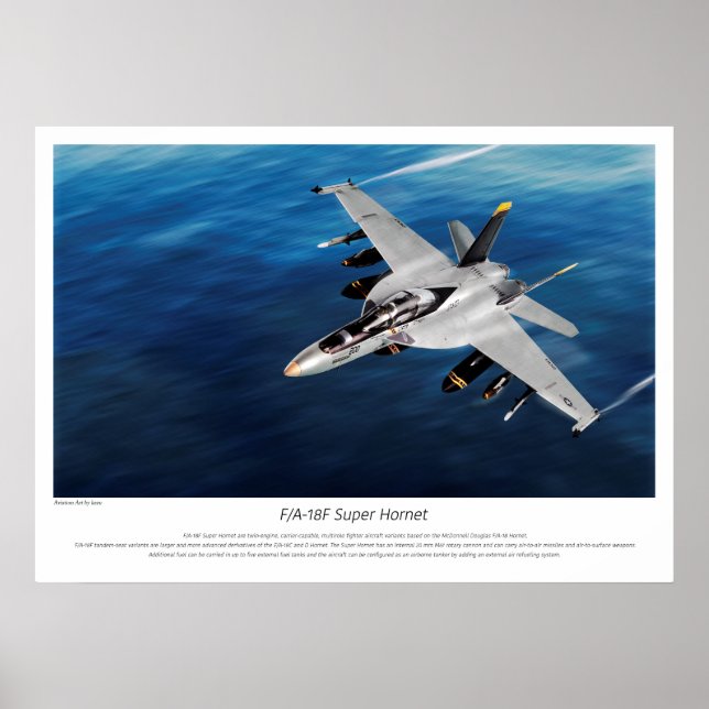 Affiche "Super Hornet F/A-18F" (Devant)