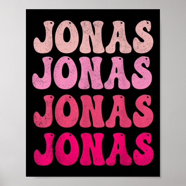 Affiche Super Jonas Prénom D J'aime Jonas T-Shirts Meme  (Devant)