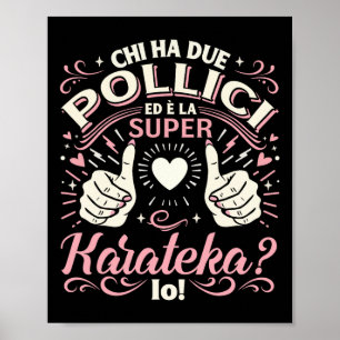 Affiche Super Karateka - Cadeau Karaté Fille Karaté Femme