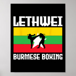Affiche Super Lethwei Burmese Boxfit Kick Mixed martial ar
