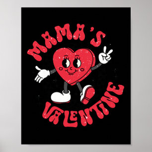 Affiche Super Mama Est Mon Saint Valentin Mignonne Coeur G