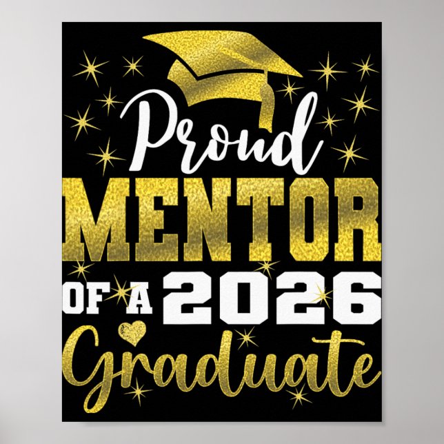 Affiche Super Mentor Fier De La Promotion 2026 Des Diplômé (Devant)