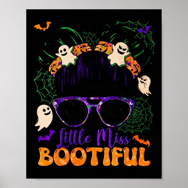Affiche Super Messy Bun Bootiful Halloween Boo Ghost Girl (Devant)