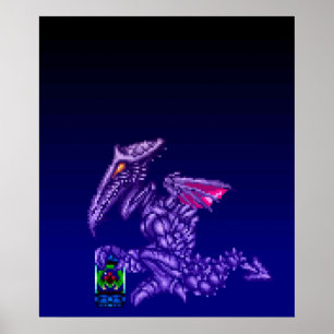 Affiche Super Metroid Ridley SNES