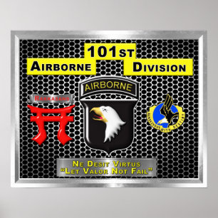 Affiche Super nouvelle conception de la 101e division aéro