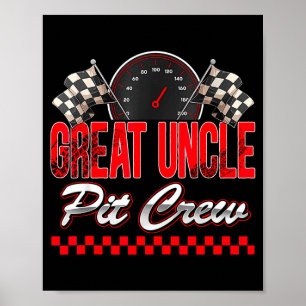 Affiche Super Oncle T Équipage Voiture de Course Anniversa