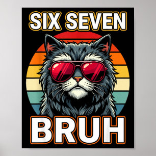 Affiche Super Rétro Six Sept Frère Chat Lunettes de Soleil