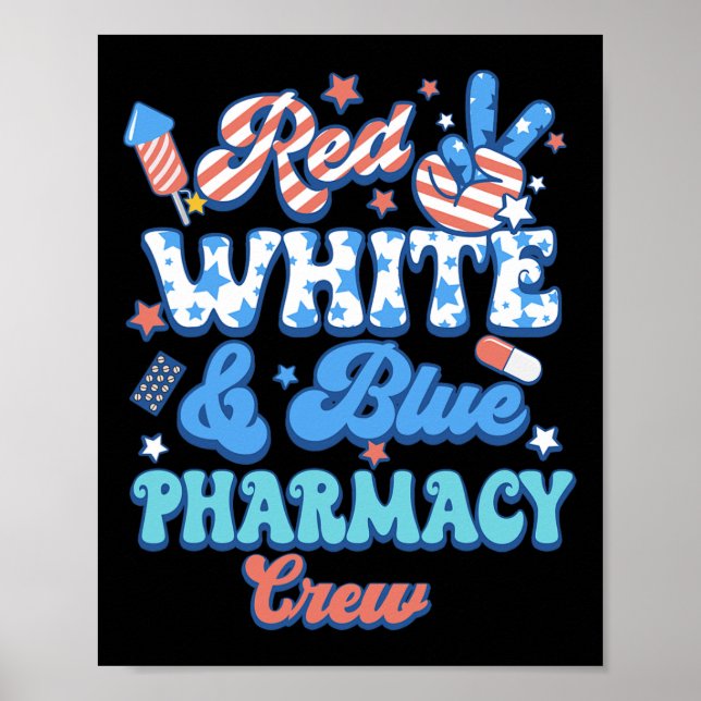 Affiche Super Rouge Blanc Bleu Pharmacie Crew Pharmist 4e (Devant)