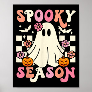 Affiche Super saison Éffrayante mignonne Fantôme Citrouill