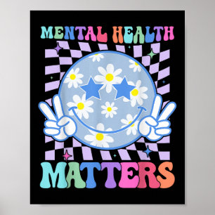 Affiche Super Santé Mentale S Fleur Autisme Sourire Visage