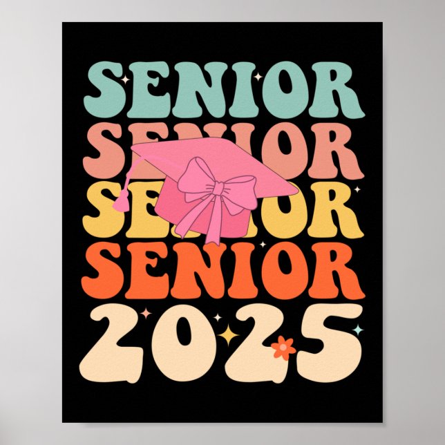 Affiche Super Senior 2025 Coquette Bow Cl De 2025 Graduat (Devant)