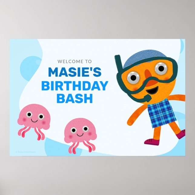 Affiche Super simple | Noodle & Pals Fête de natation (Devant)