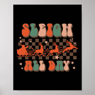 Affiche Super Sleigh de Noël Toute la journée Reinder