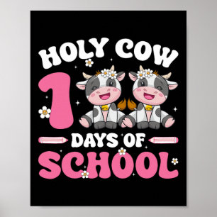 Affiche Super Vache Sainte 100 Jours École Lait Laitier Ét