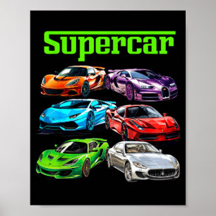 Affiche Super voiture cool voiture mec Srts course fan gra