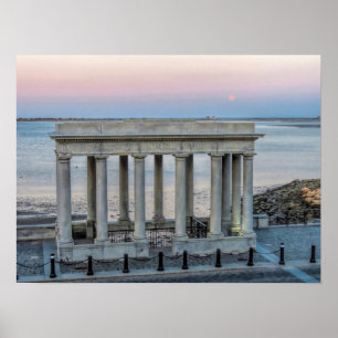 Affiche Super Worm Moon Plymouth MA