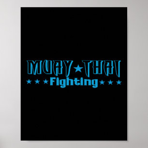 Affiche Superbe cadeau Muay Thai Kickboxing Artiste martia