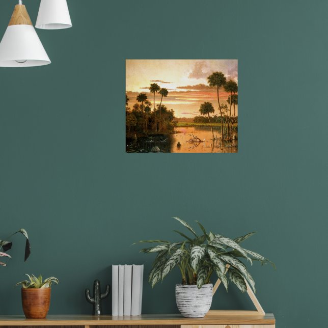 Affiche Superbe coucher de soleil en Floride, peinture d'a (Salon 1)