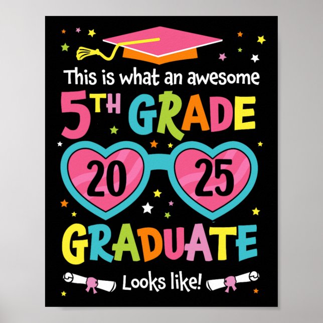 Affiche Superbe Diplômé de 5e année ressemble à Cl 2025 Gr (Devant)