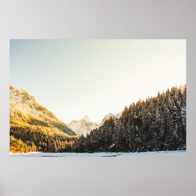 Affiche Superbe journée d'automne enneigée (Devant)