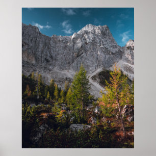 Affiche Superbe paysage d'automne sous les montagnes
