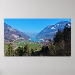 Affiche Superbe vallée suisse à Lungern