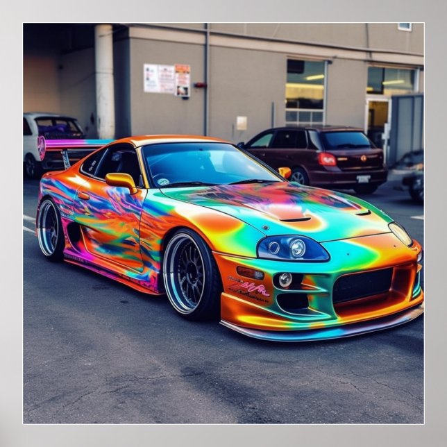 Affiche Supercars customisés : Couleurs et modifications e (Devant)