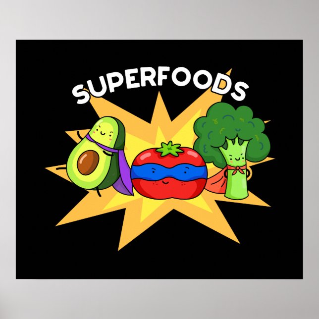 Affiche Superfoods Funny Vegetable Pun (Devant)