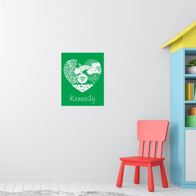 Affiche Supergirl Floral Peace Heart Graphisme (Pépinière 1)