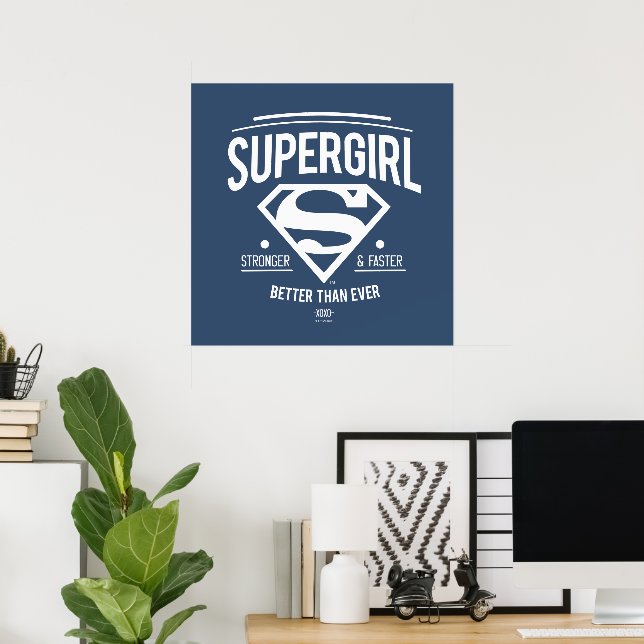 Affiche Supergirl mieux que jamais Retro Graphic (Bureau à domicile)