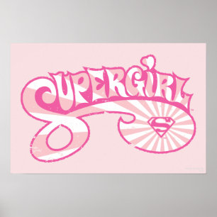 Affiche Supergirl Pink Logo Star Burst