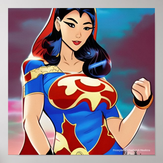 Affiche Superhero féminin (Devant)