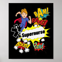 Superinfirmier Comic Superhero Style Rn Femme Infi