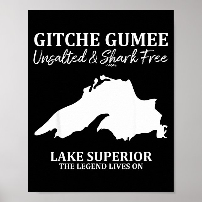 Affiche Superior, Great Lake, Gitche Gumee Apparel Lakes  (Devant)